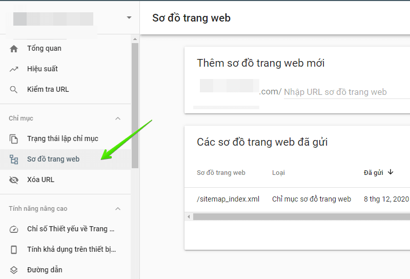 Thêm sơ đồ trang web (Nguồn: kiemtiencenter.com)