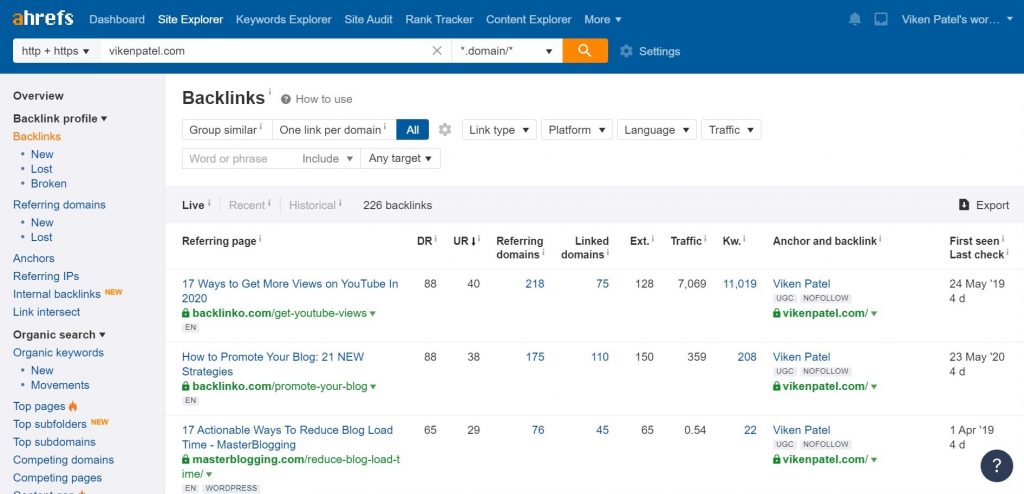 Theo dõi và lấy các backlink từ đối thủ cạnh tranh mỗi ngày