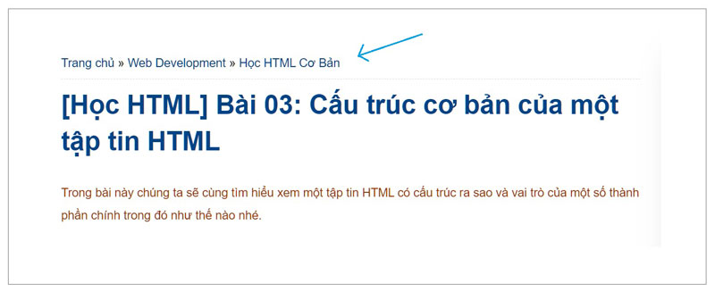 Breadcrumb web Navigation