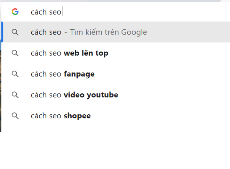 Lấy ý tưởng từ Google Suggestion