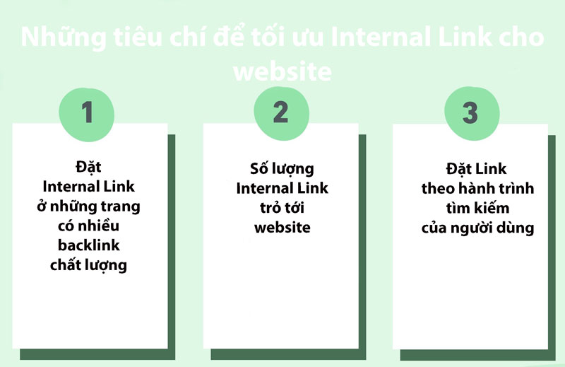 Những tiêu chí để tối ưu Internal Link cho website