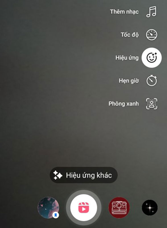 Chỉnh sửa hiệu ứng