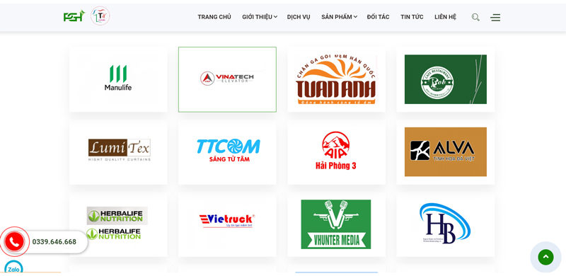 Danh mục đối tác của website Đồng phục T & Uyên